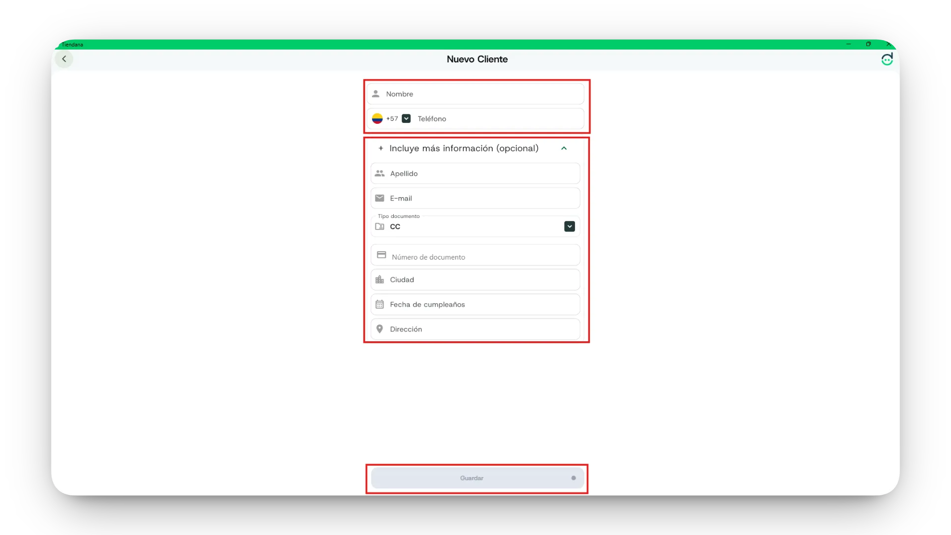 Formulario Cliente App
